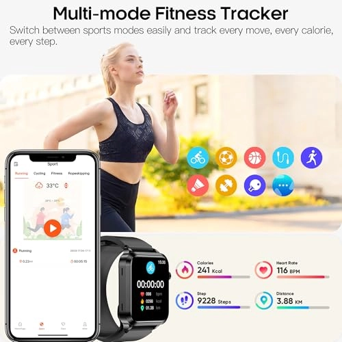 BP1 - 1.92" IPS Color Screen Air Bag Air Cuff 24/7 Heart Rate