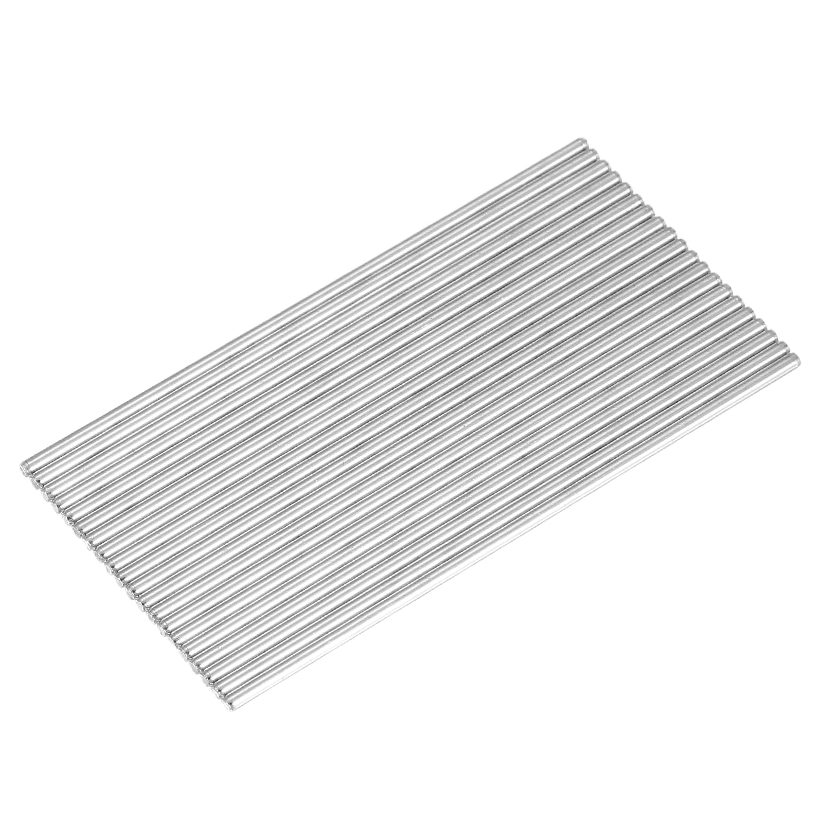 SourcingMap Toys Shaft Round Rod Axles - 20pcs 2mmx80mm Silver
