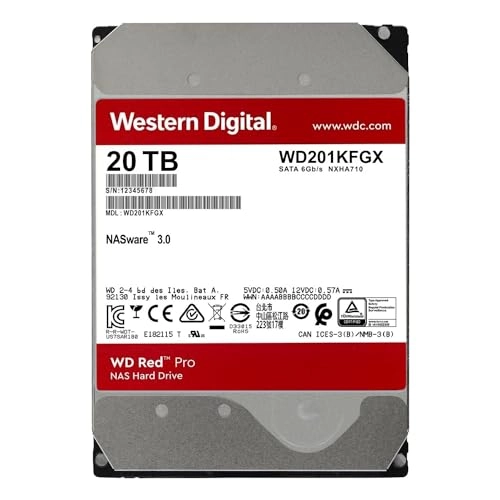 Red Pro 3.5" 7200rpm 512MB SATA 6Gb/s (WD201KFGX) - 20TB