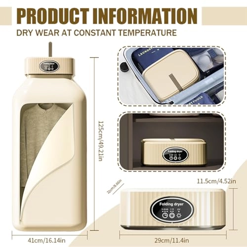 Portable Clothes Dryer - Adjustable Timer Compact