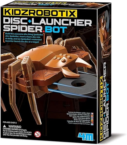 4M Disc Launcher SpiderBot - Mechanics Motion Aiming Skills - 8 years+