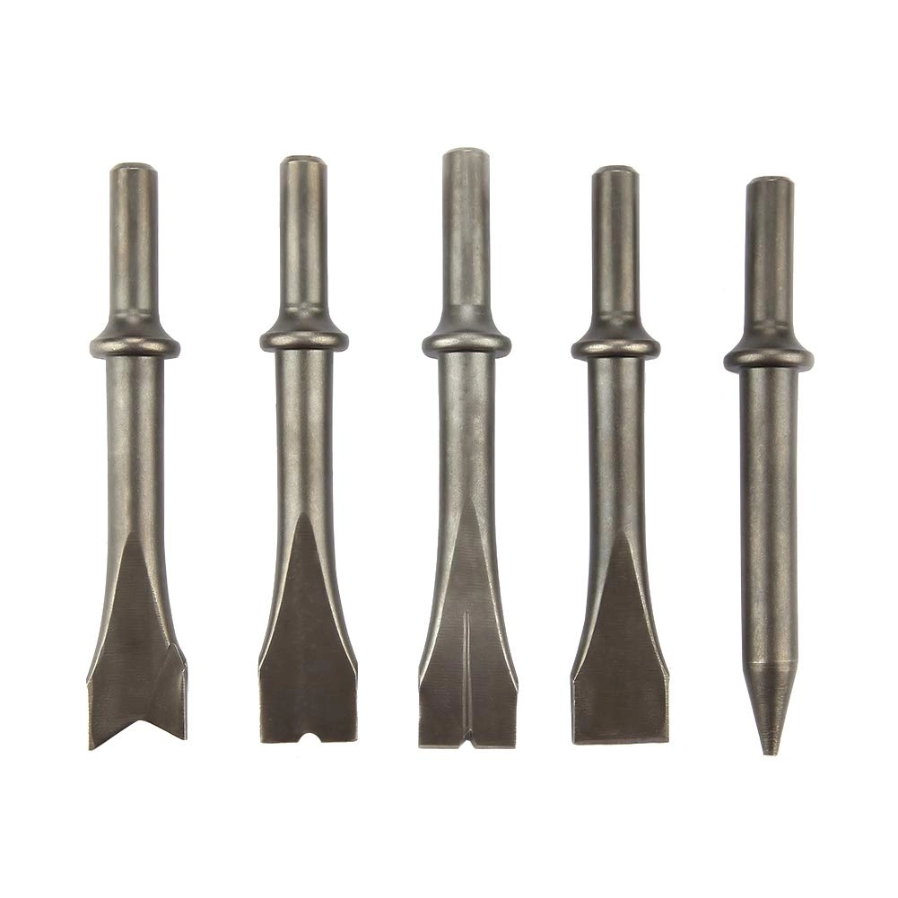 Prevessel Air Hammer Chisel - 5 Pieces 10mm Shank