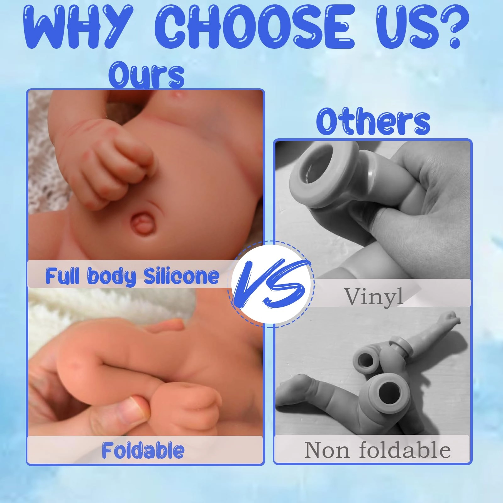 Reborn Baby Doll - 12 inch Full Body Silicone Baby Boy