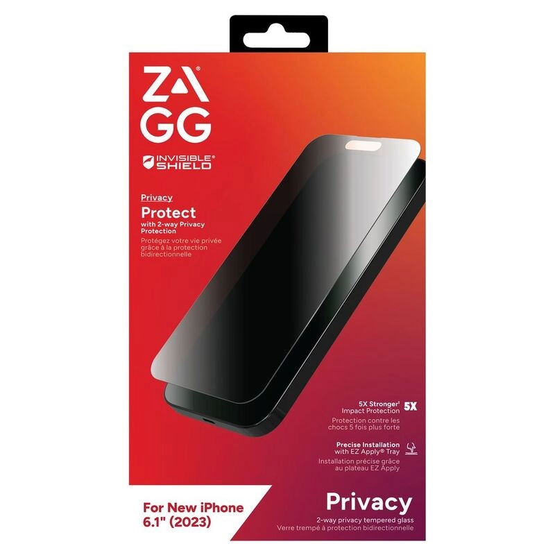 Privacy Glass Screen Protector for iPhone 15