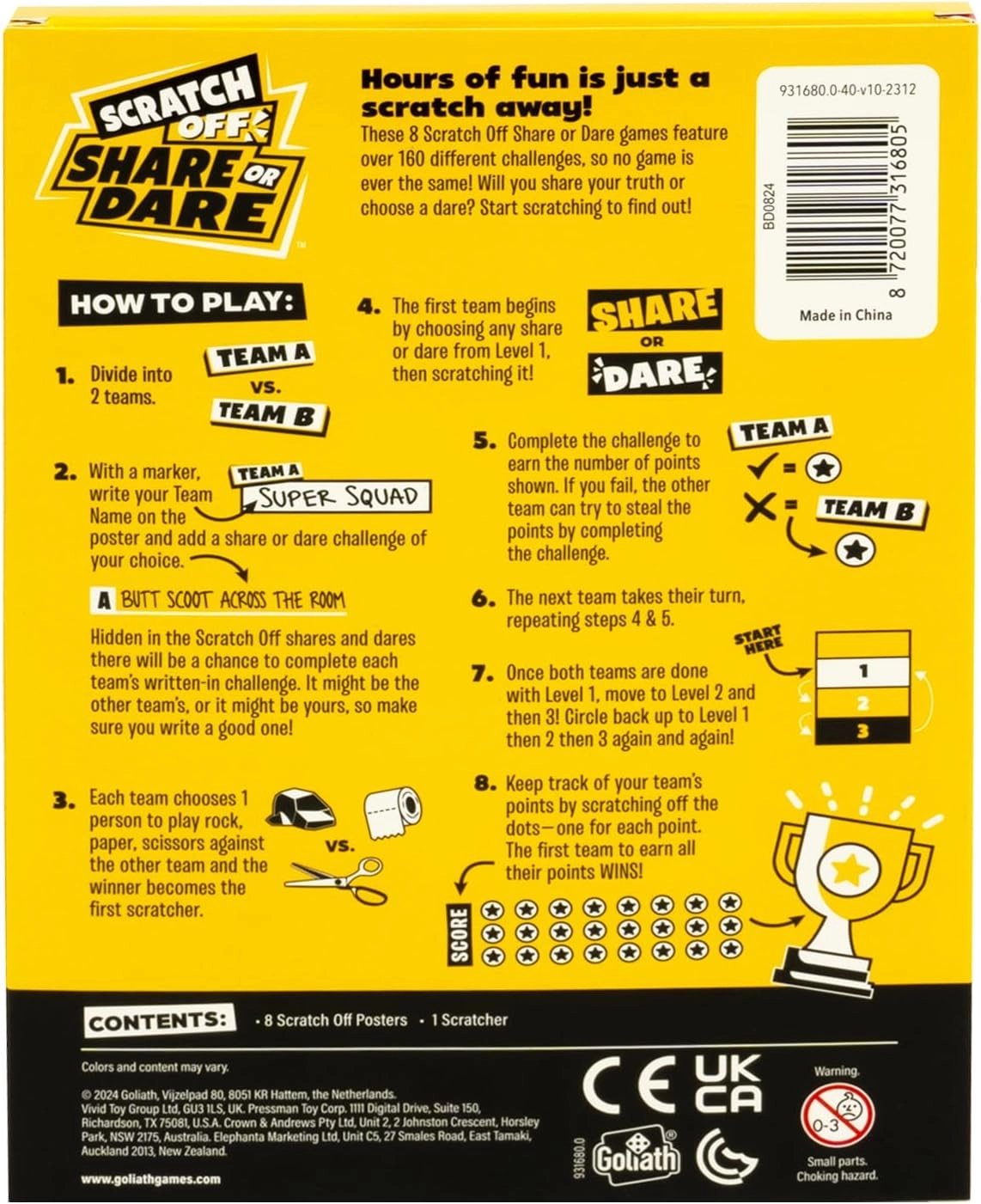 Scratch Off Share or Dare - Ages 8+
