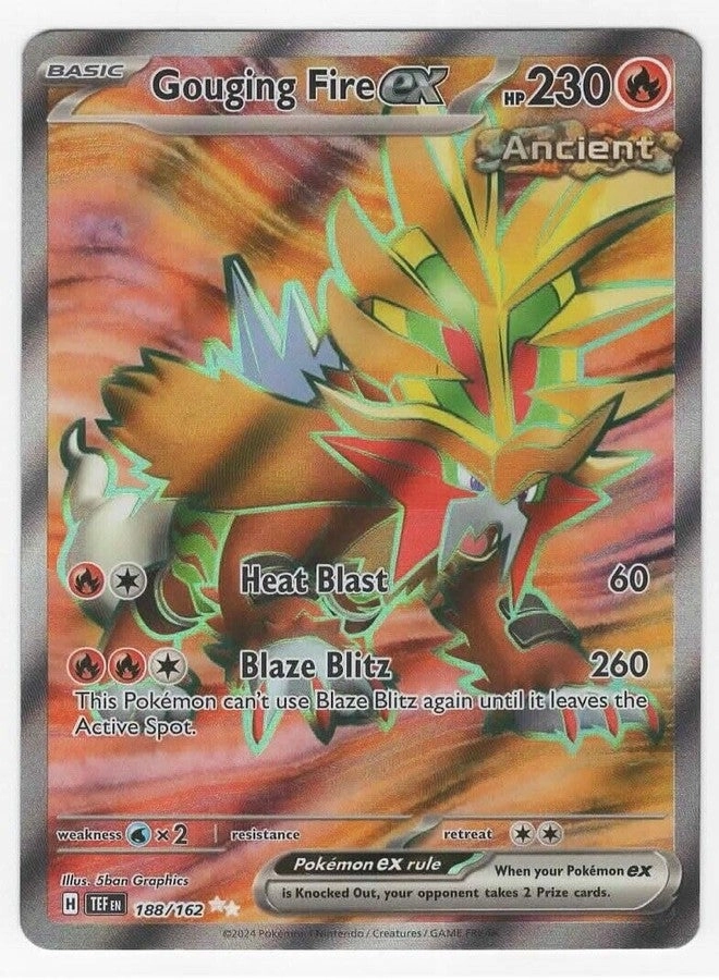 Pokémon Gouging Fire ex 188/162 - Temporal Forces Full Art Ultra Rare Holo Foil