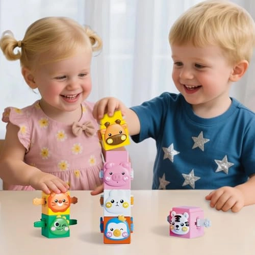 Nesting and Stacking Pop up Toys - 2 - 12 months 12 pieces