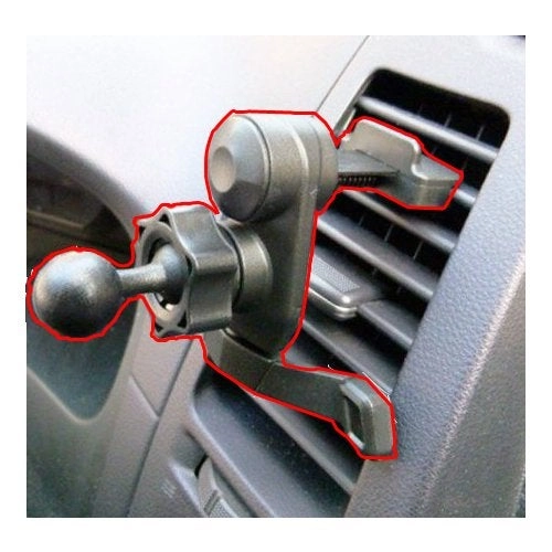 Simple-Lock Car Air Vent Holder Mount - Fits horizontal and vertical vents Dual tab connection