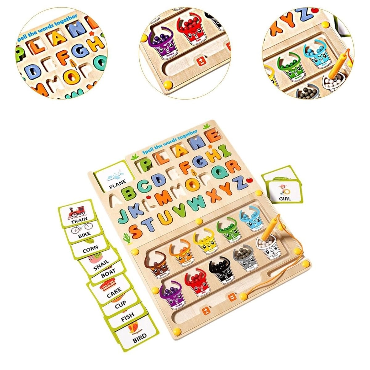 3 In 1 Magnetic Bead Maze - 3 +