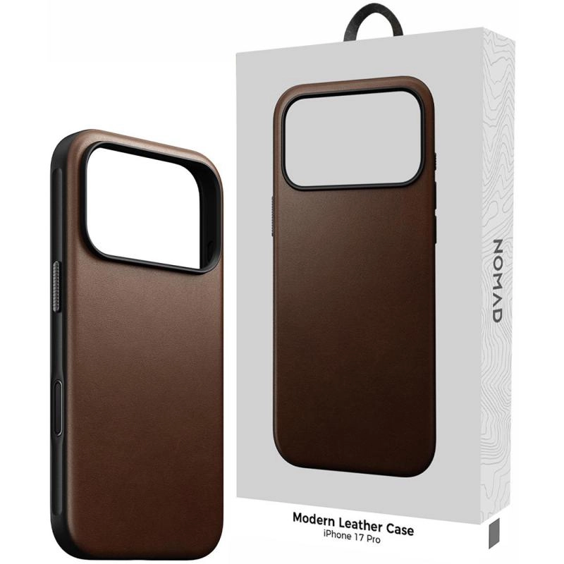Modern Leather Back Cover Mobile Case with MagSafe for iPhone 15 Plus
