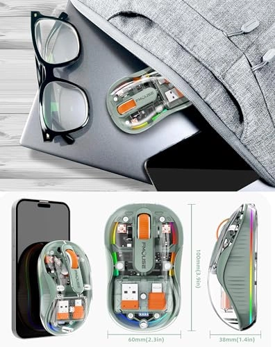 Transparent RGB Tri-Mode Mouse - Wireless