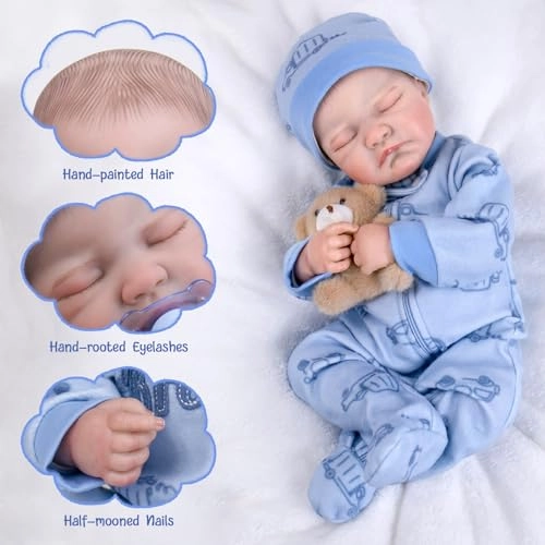 Reborn Baby Doll - 20-Inch Baby Girl Poseable Limbs Kit Ages 3+