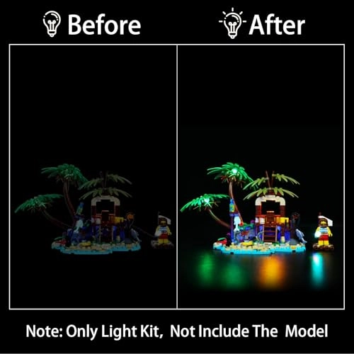 LED Lighting Kit for LEGO Ray The Castaway 40566 - Plastic less than 5V