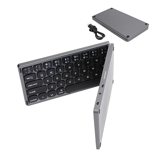 Ultrathin Folding Keyboard - Full-size Portable Numeric Keypad Iron Gray
