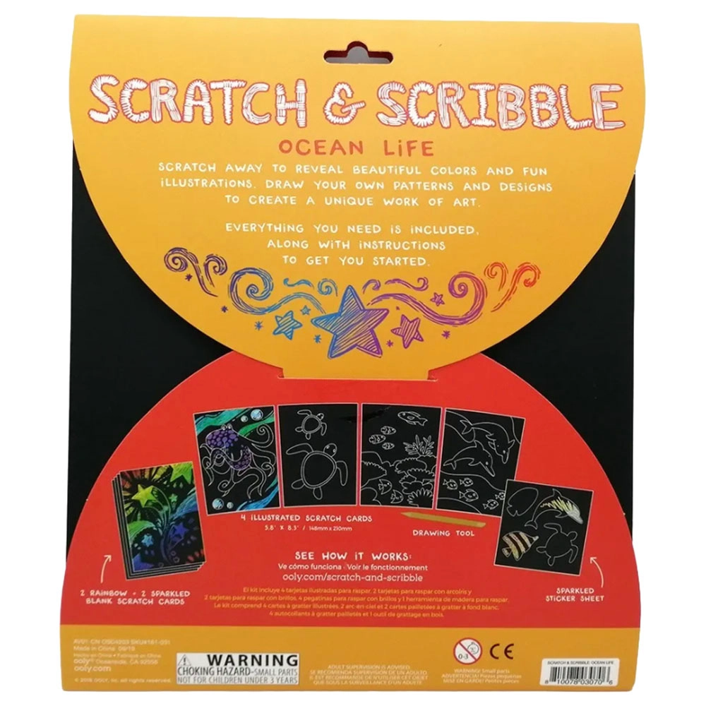Scratch & Scribble Art Kit Ocean Life - 6+ years