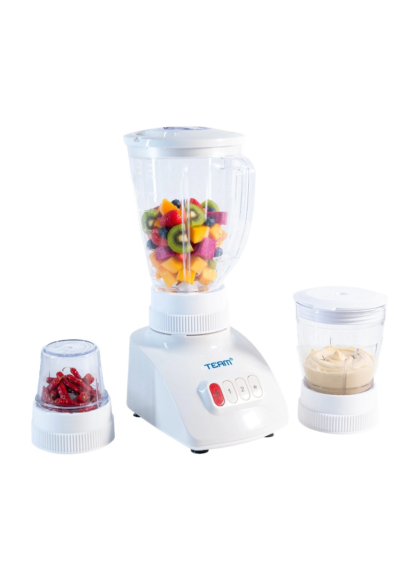 Team Group 3-in-1 Blender - Grinder and Chopper, Stainless Steel Blades, 2 Speeds + Pulse