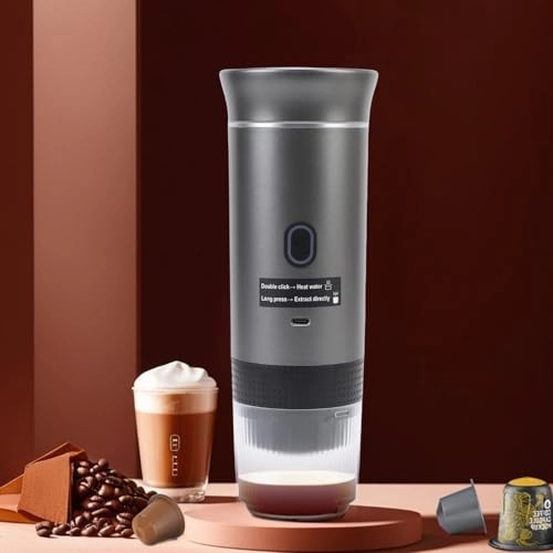 Portable Capsules Coffee Maker - 120mL ground coffee or capsules