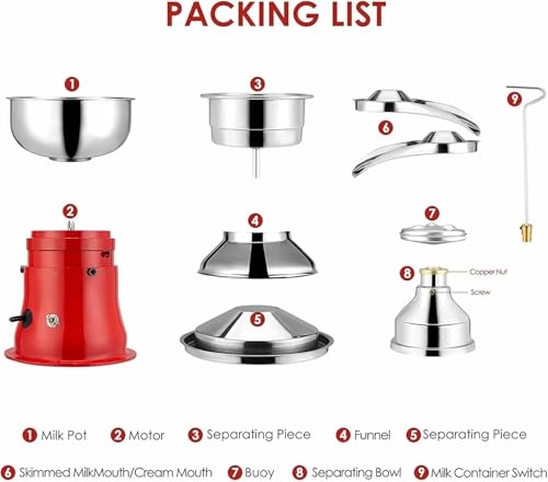 Milk Cream Separator - 5L ≤30W