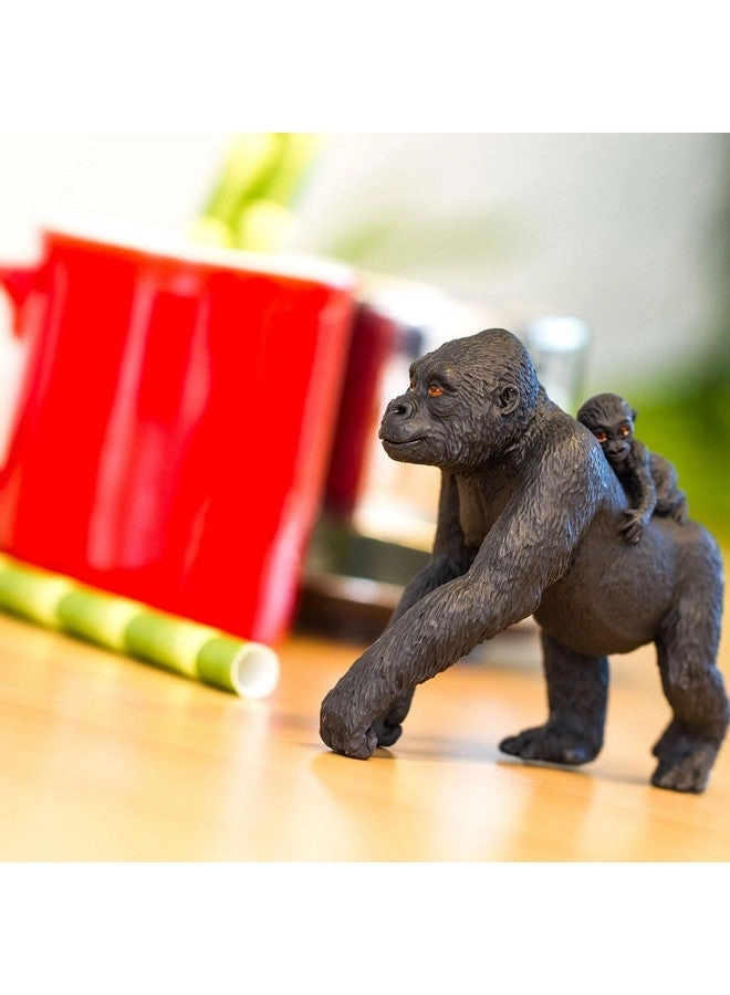 Lowland Gorilla with Baby Figure 4.1"