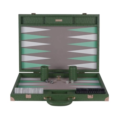 Backgammon Set - 20 inch 44mm Checkers Vegan Leather