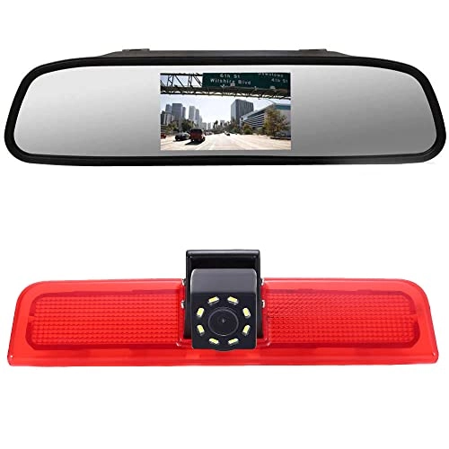 Rear view mirror - 4.3 Inch + Rear view camera - Night Vision 8 LED
