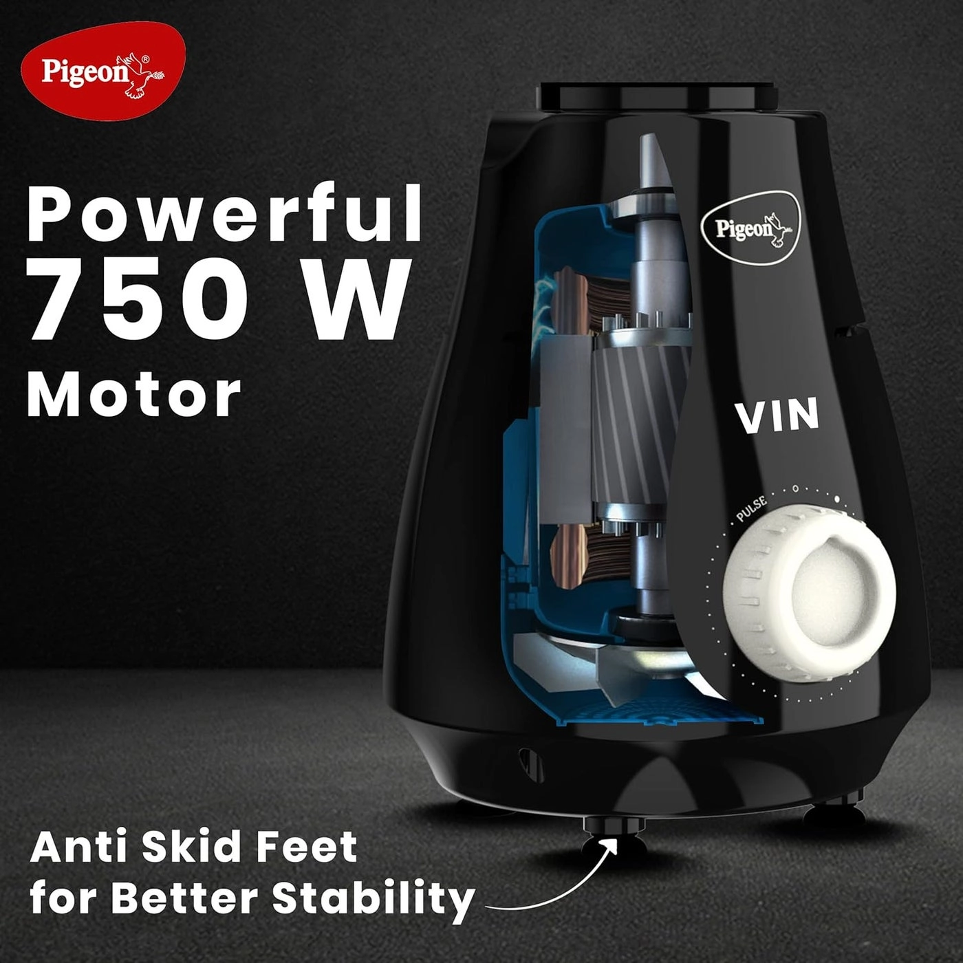 VIN Mixer Grinder - 4 MultiPurpose Jars 750 Watts