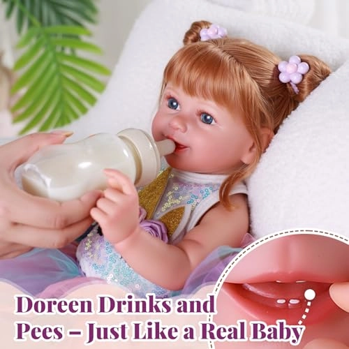 Reborn Baby Doll - 20 Inch Vinyl Drink & Pee Ages 3+