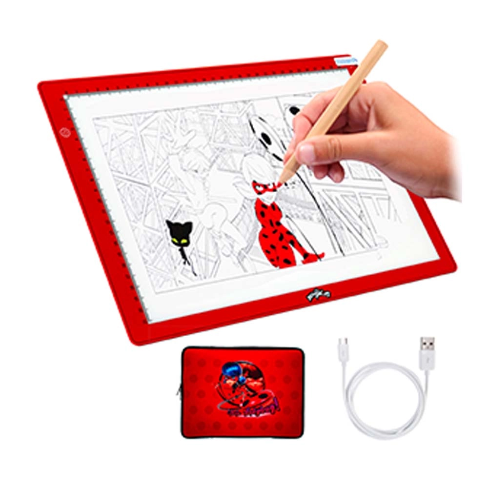 Wyncor Ladybug LED Lightpad - A4 3 Levels + Neoprene Case - Pink