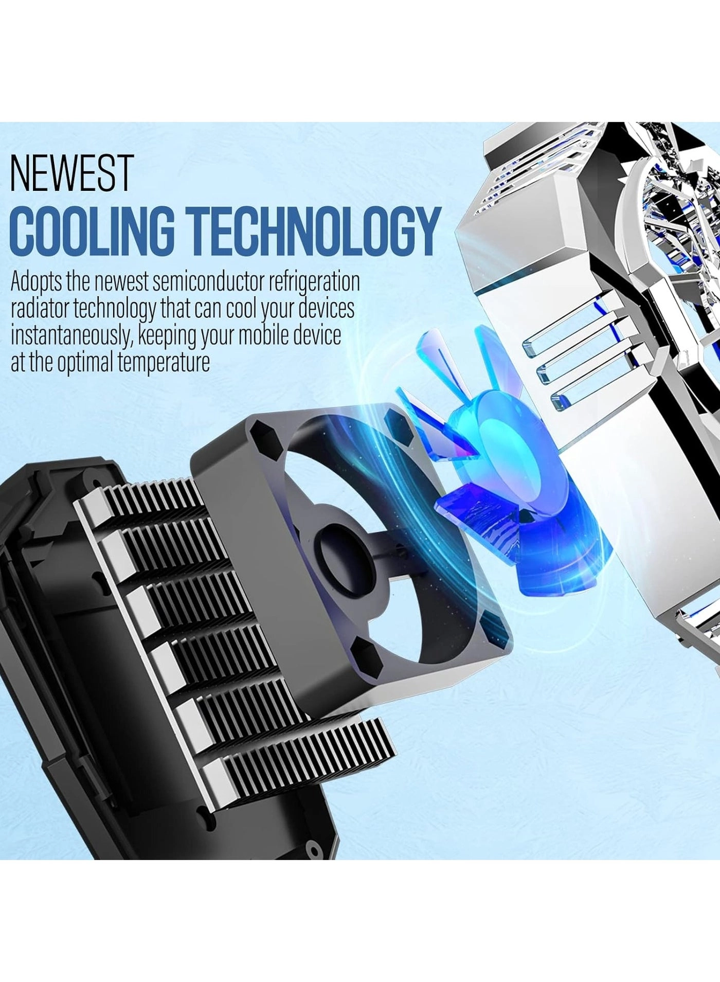 Phone Cooler - Universal Two Cooling Modes 4.5-7in