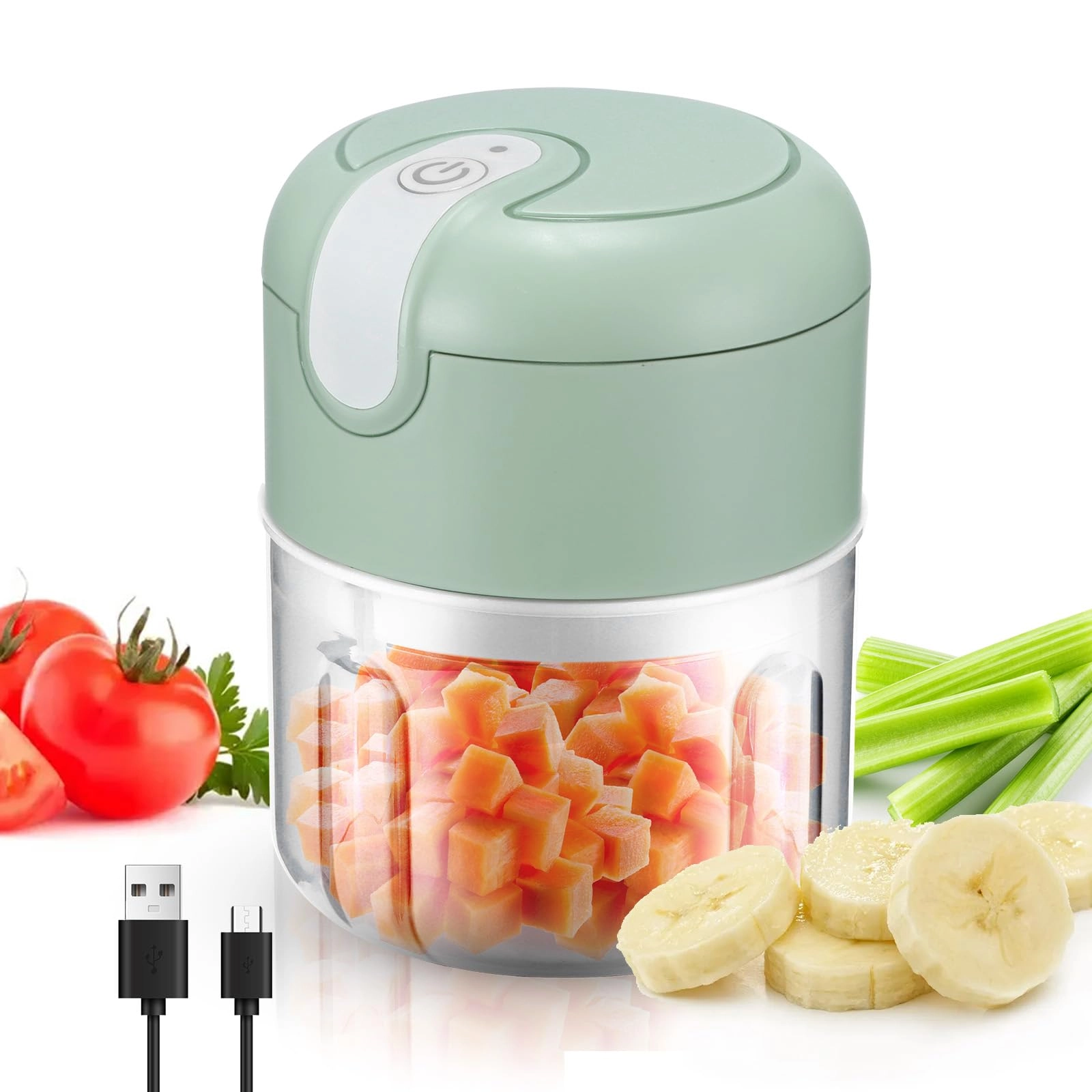 Mini Food Chopper - 250ML USB Charging Portable