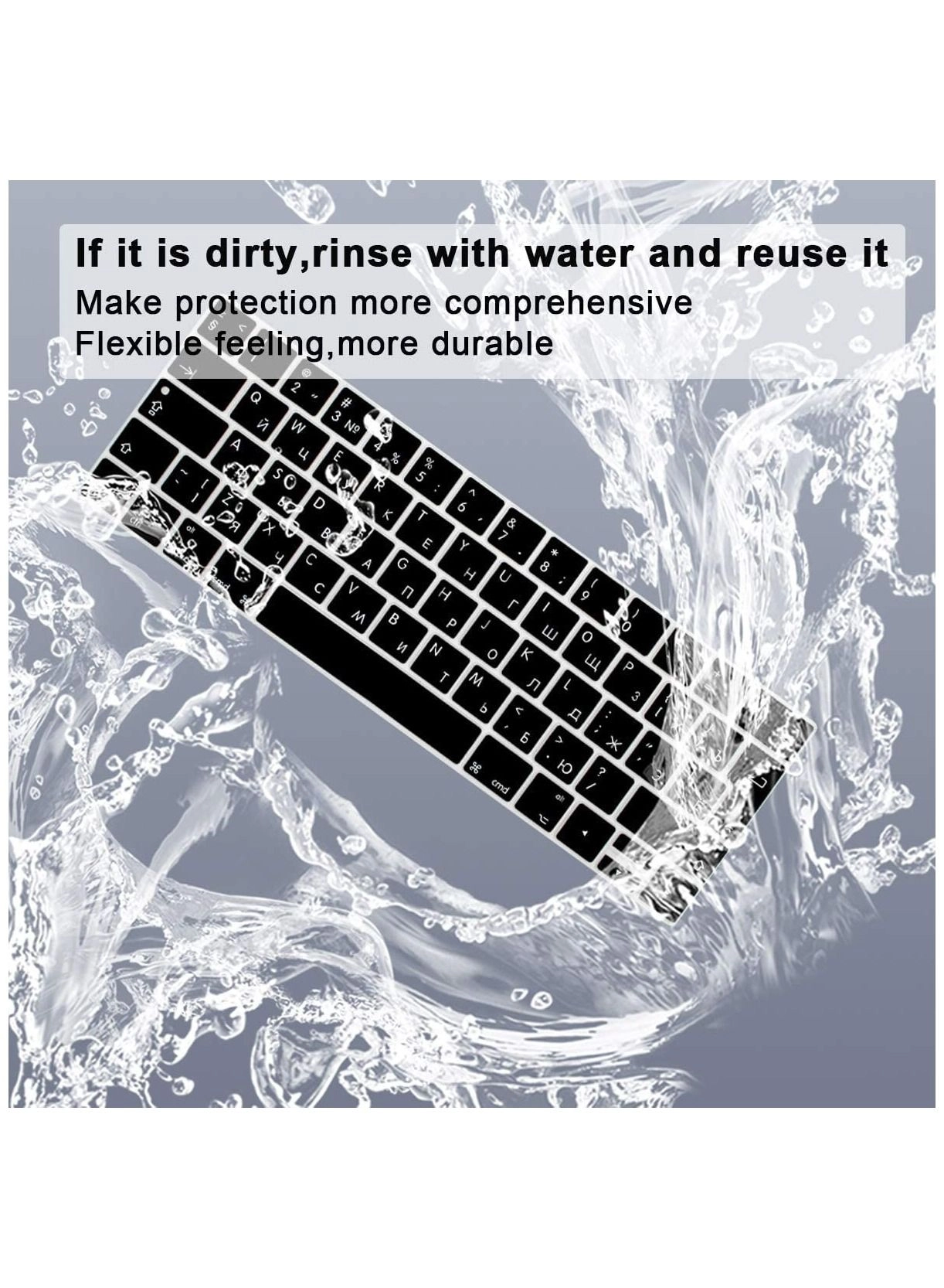 Silicone Skin Keyboard Protector - UK Layout Russian English