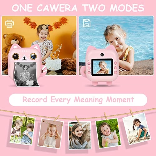 Instant Print Camera - 2.4-inch 12MP 1080P