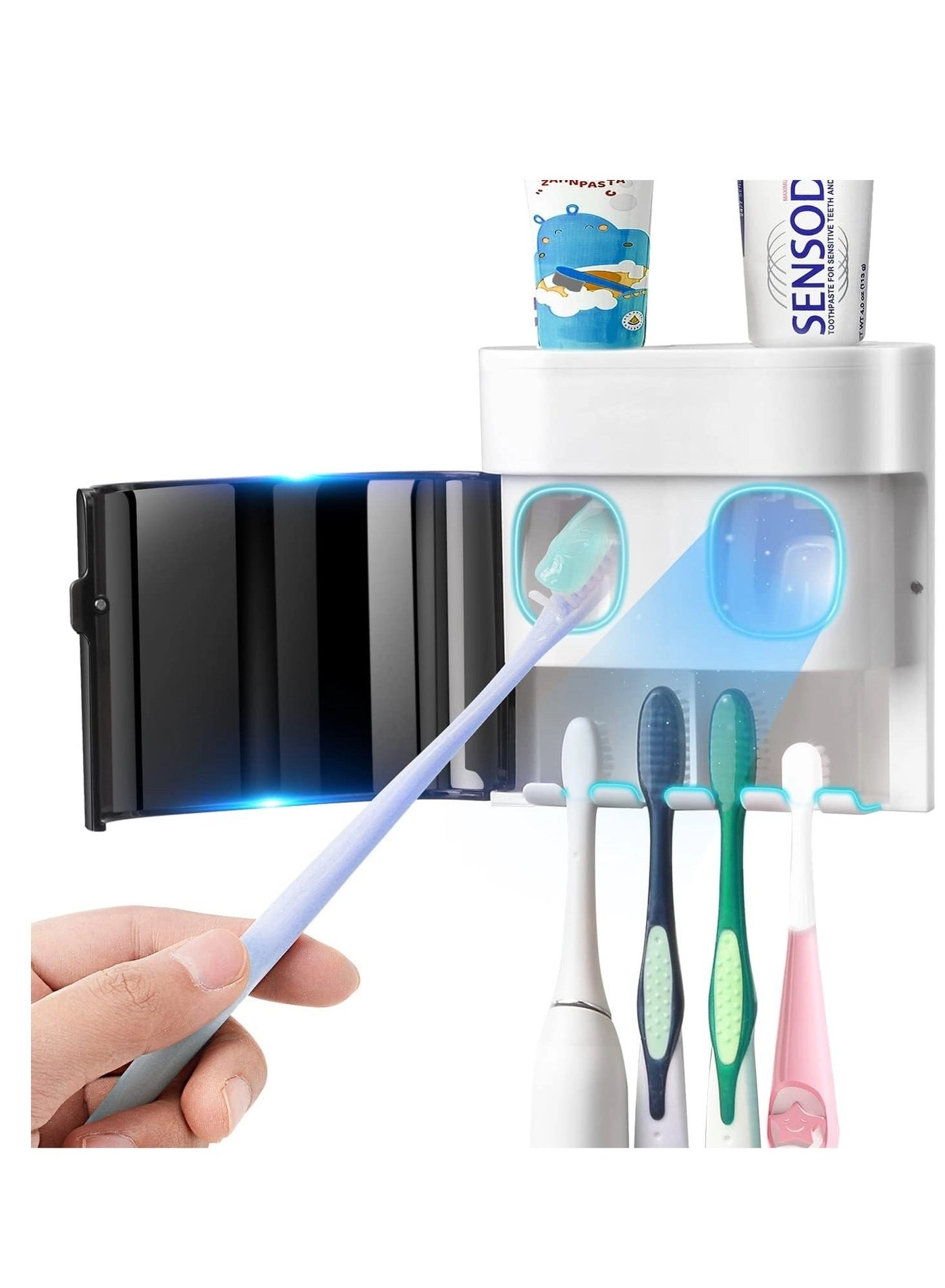 Toothbrush Holder - Wall mounted 4 toothbrush slots