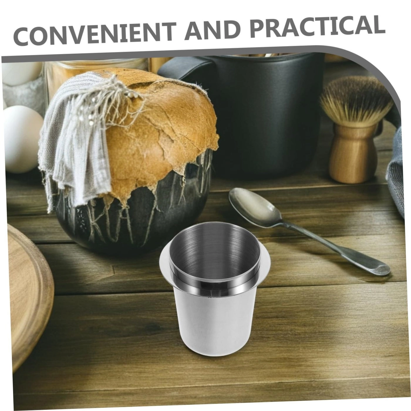 Dosing Mug - Silver Stainless Steel