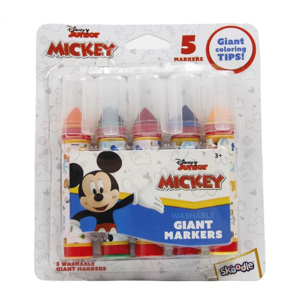 SKOODLES Disney Micky Washable Giant Tip Markers - Bright Colour