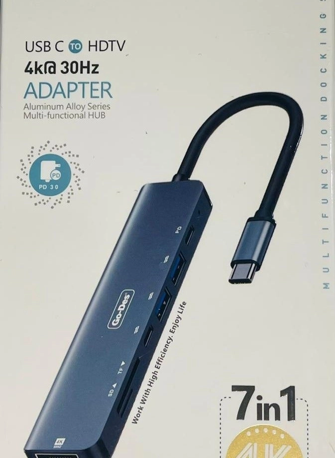 Multiport Usb C Hub - 4K HDMI 100W PD 3x USB 3.0