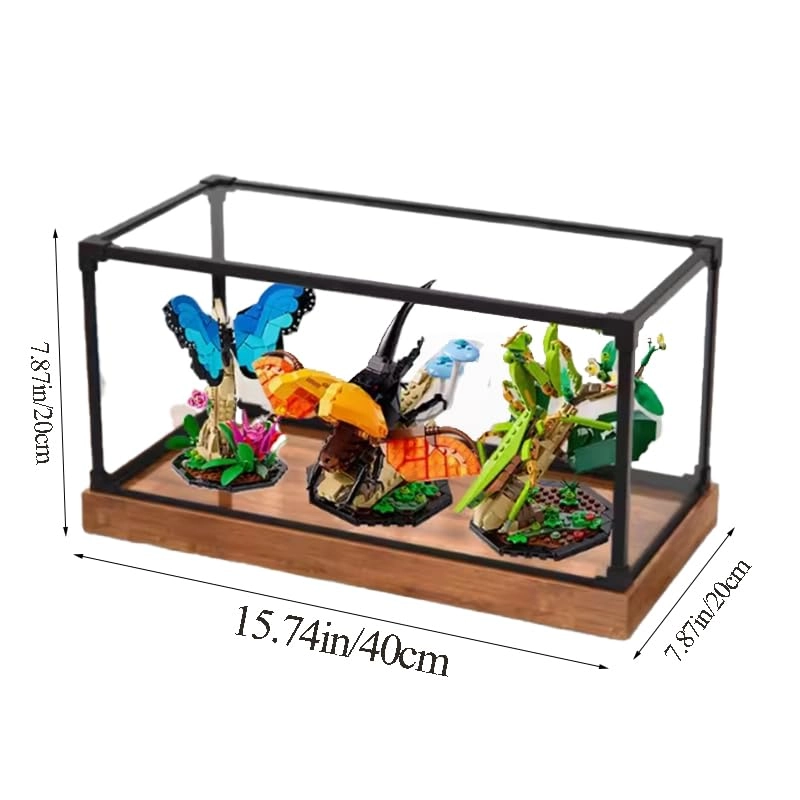 Acrylic Display Case (21342) - 15.74x7.87x7.87in Black Bottom