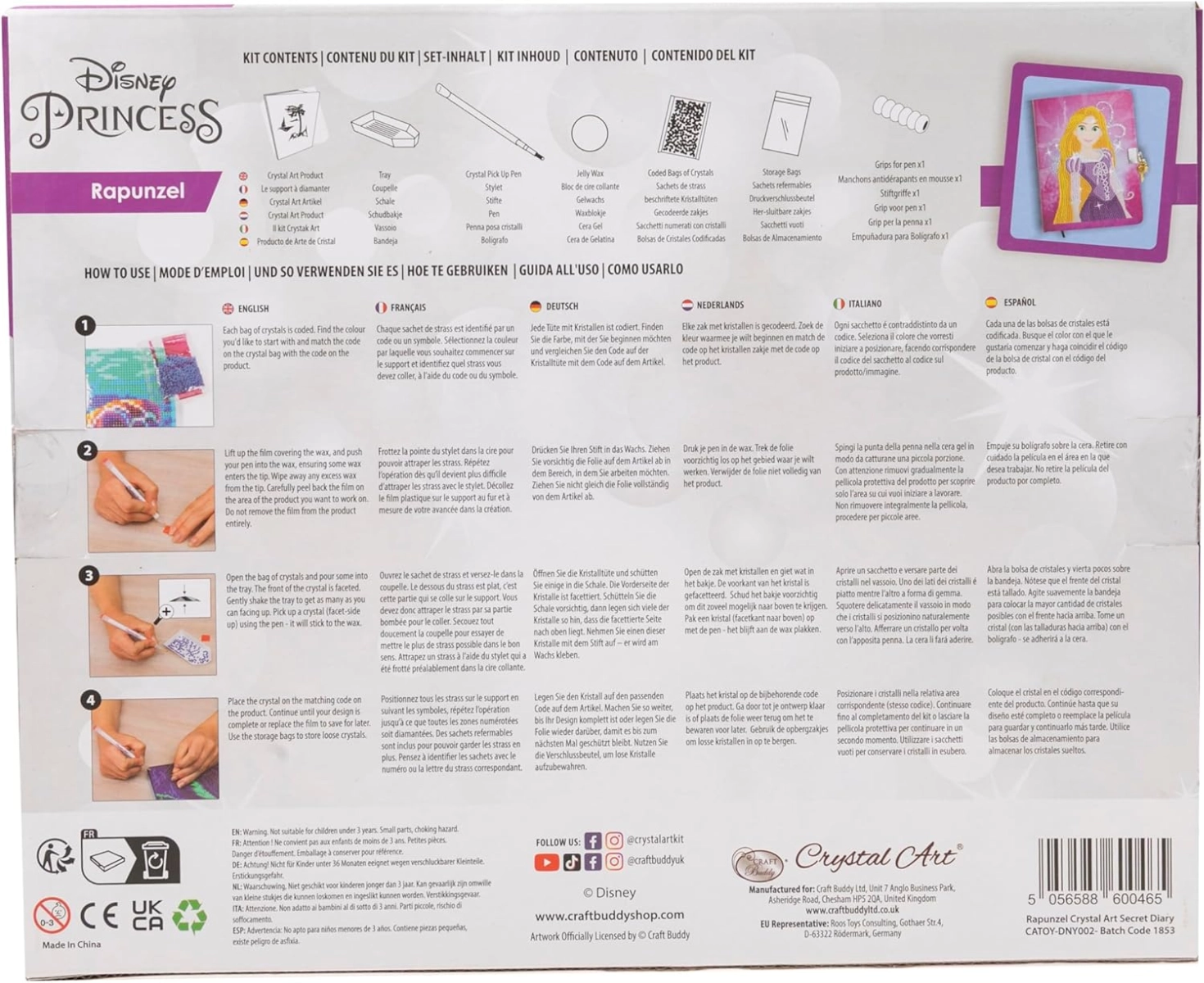 Crystal Art Secret Diary - Rapunzel