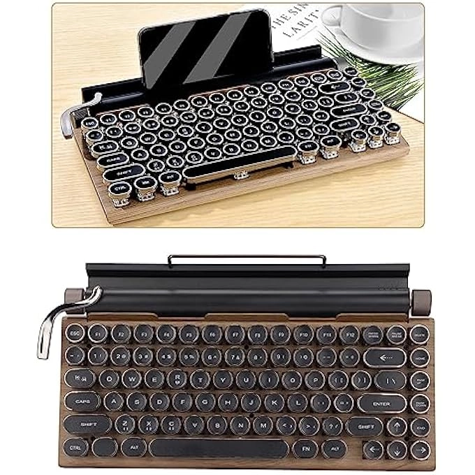 Ergonomic Wireless Rechargeable Bluetooth Keyboard - Wired/Wireless