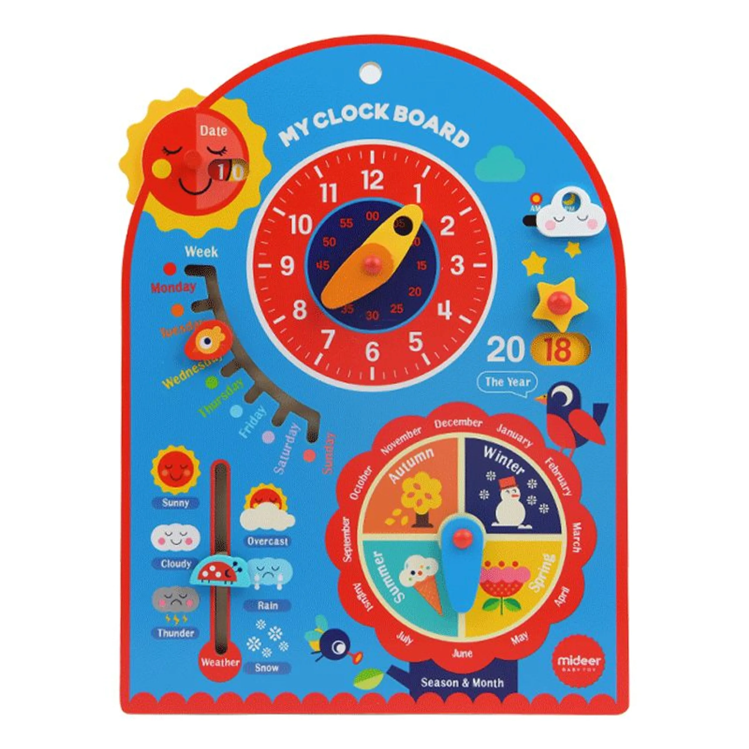 MIDEER Clock Board - 3 + 1 pieces