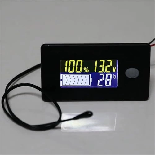 Battery Capacity Indicator - 10V to 100 V Temperature Monitor