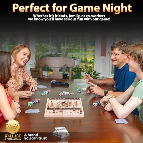 Wooden Horse Racing Game - 11 Metal Horses 2 Dice