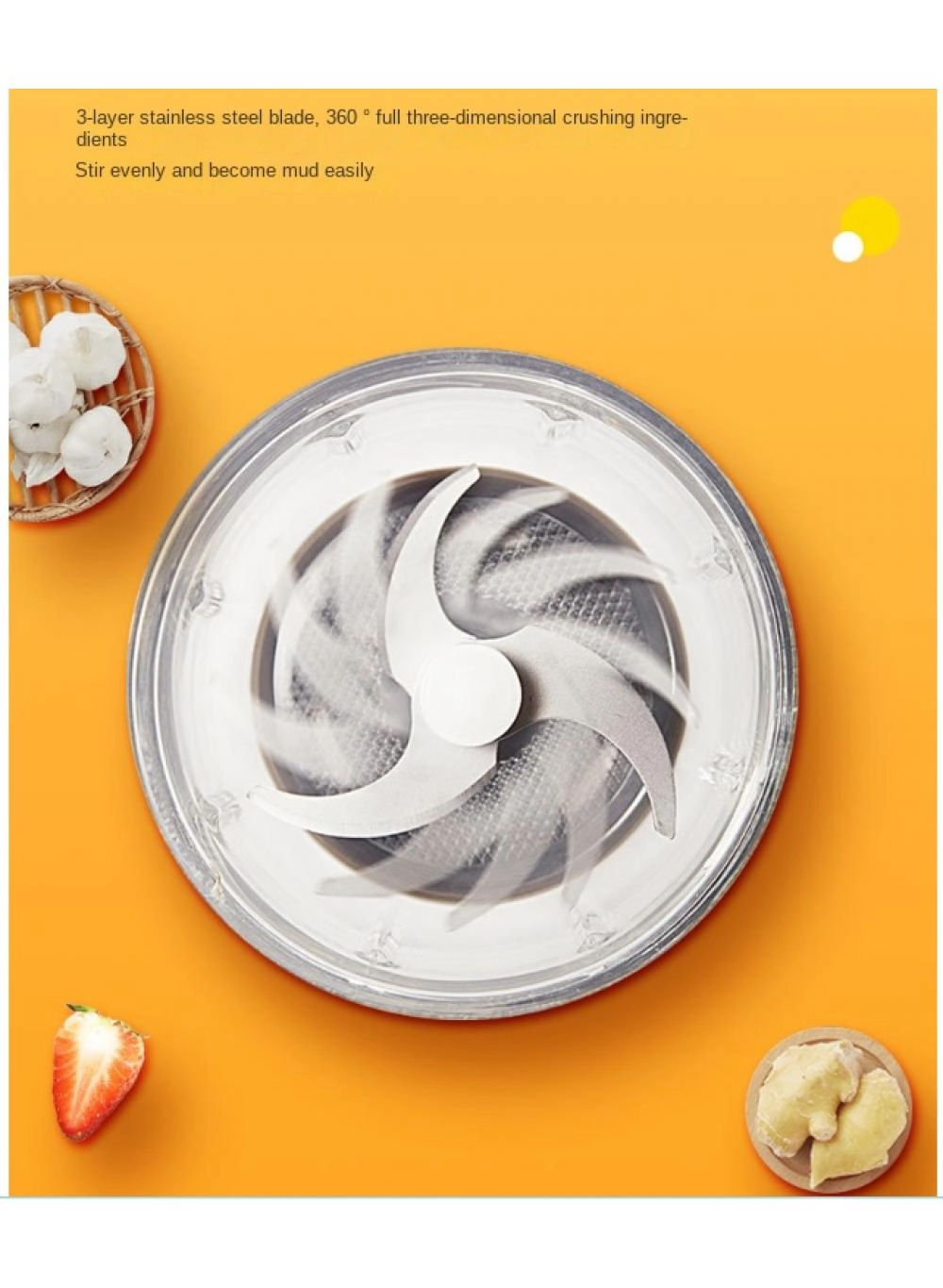 Mini Electric Garlic Chopper - 350ml USB Charging