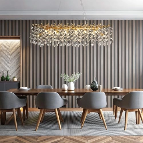 Modern Crystal Chandelier - 3000 Kelvin Dimmable