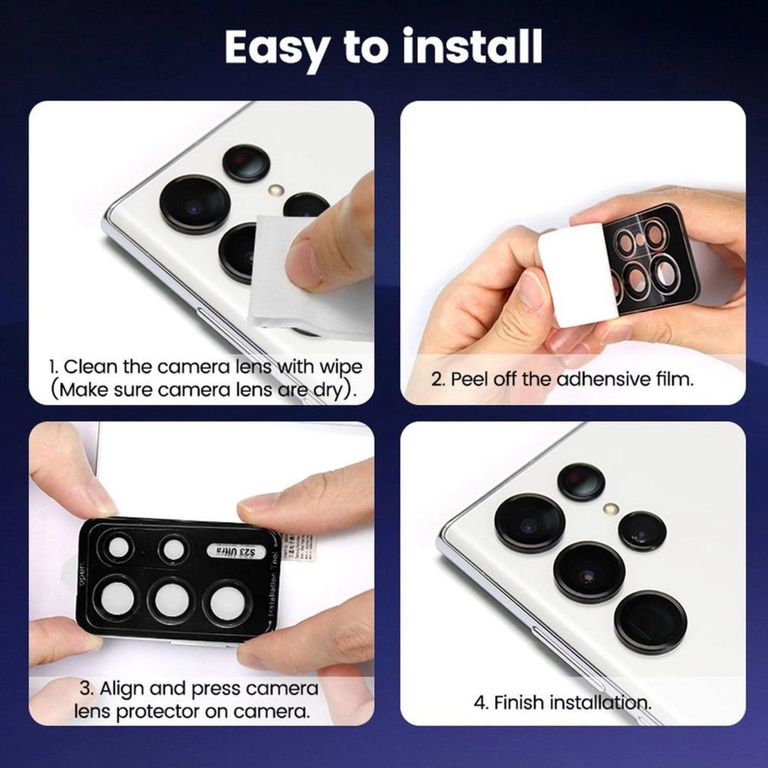 Clear Camera Lens Protector for Samsung Galaxy S24 Ultra