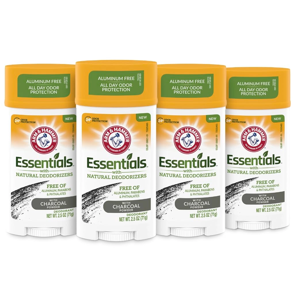 Essentials Charcoal Deodorant - 4-Pack
