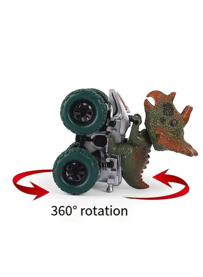Triceratops Inertia Toy Car - 360° Rotatable Friction-Powered