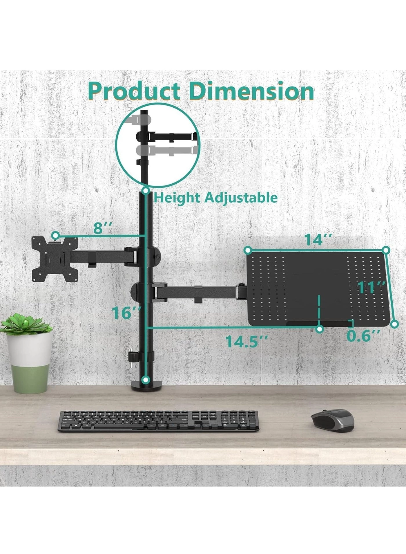 Laptop and Monitor Stand - up to 17 Inches up to 27 Inches