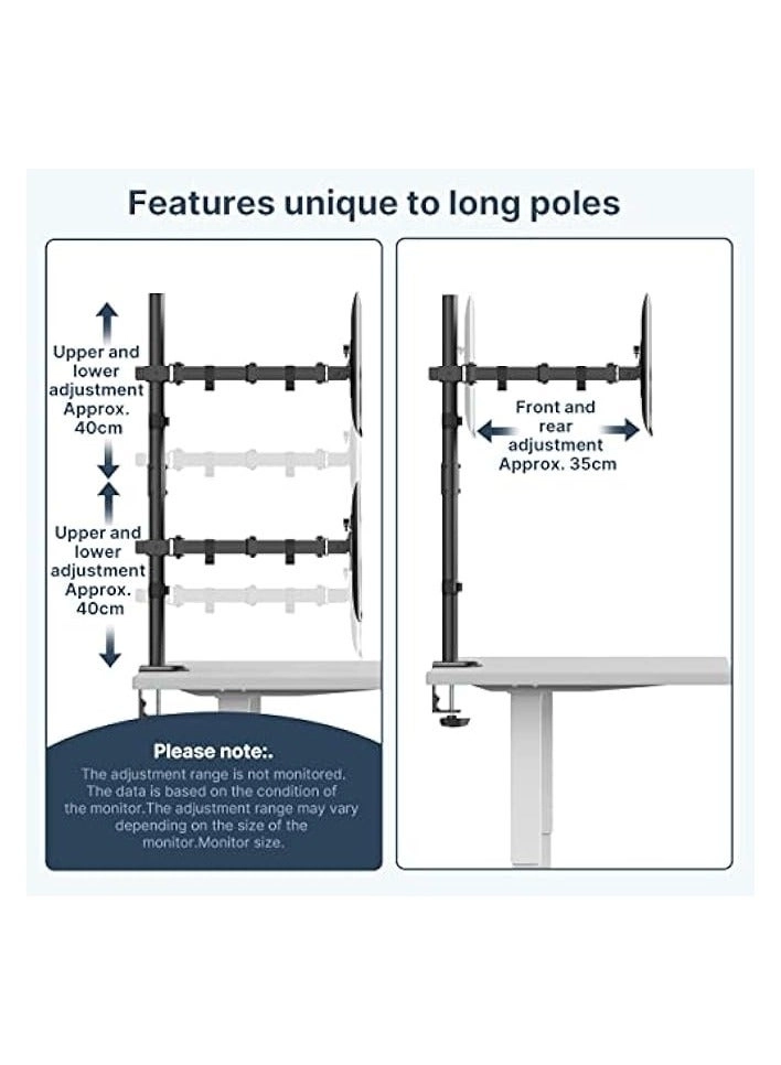 Dual Monitor Stand - 32 inch 75mm x 75mm 100mm x 100mm