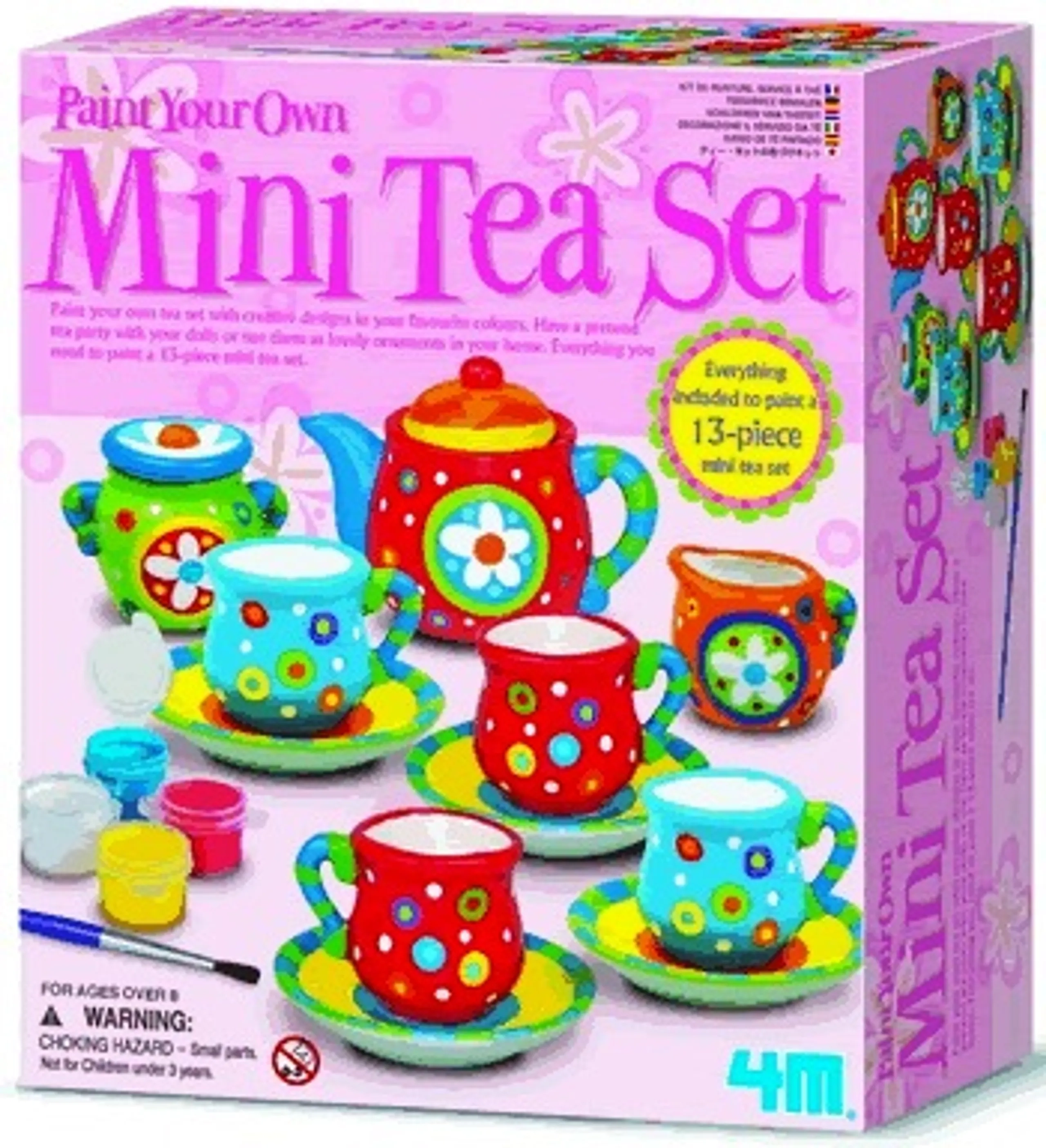 4M Tea Set Painting Kit - paint brush 13-piece